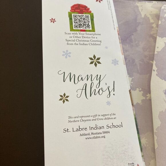 St Labre Indian School Native Americans Children Christmas Quotes Greetings Card - Picture 7 of 9